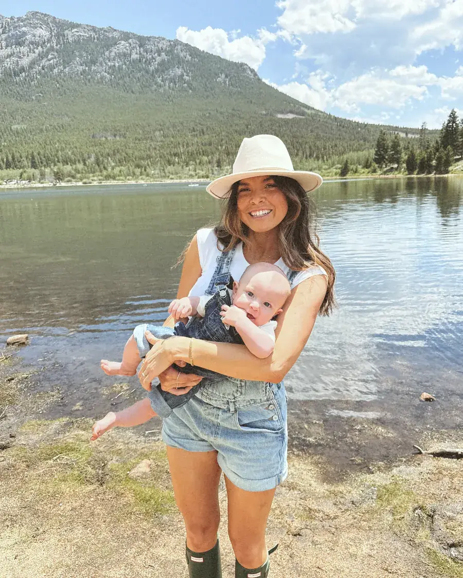 Katie, founder of Tan Concierge, with her son